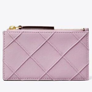 Tory Burch Fleming Soft Card Case Pale Purple Leather